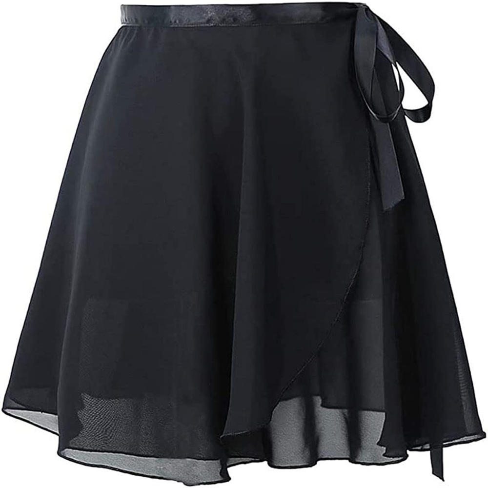 BLACK BALLET WRAP SKIRT